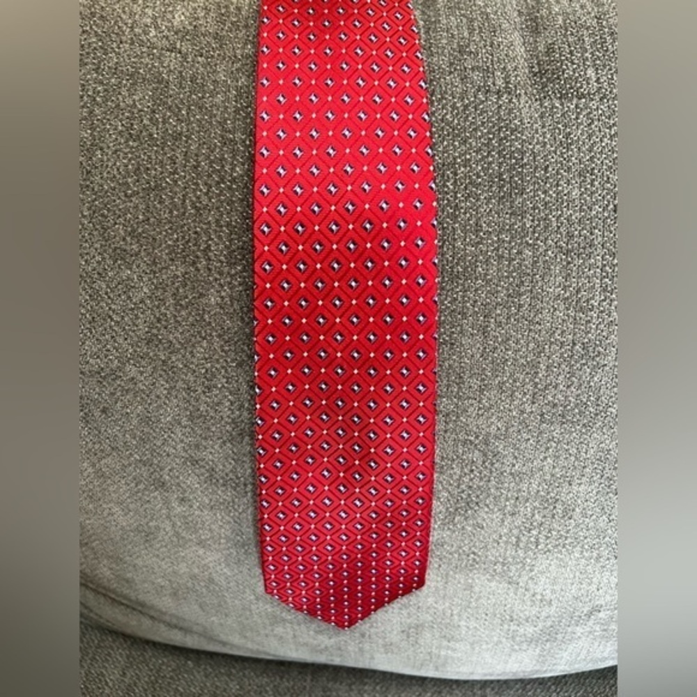 Nautica Blue and Red Diamond Silk Tie